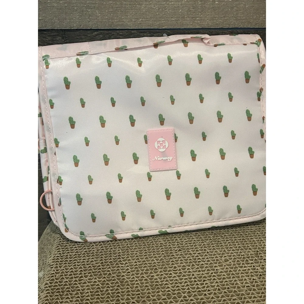 Hanging Travel Toiletry Bag Cosmetic Make up‎ Organizer for Women and A-Cactus